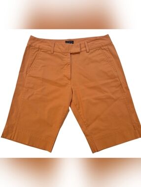Adidas Golf Shorts Women 12 Orange Bermuda Casual Stretch Active Flat Front 14"